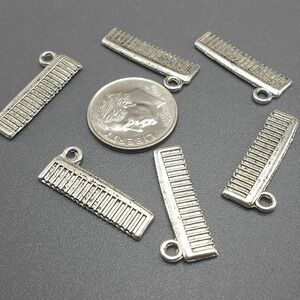 12pcs‎ Comb Charms, barber stylist hair dresser salon, jewelry making